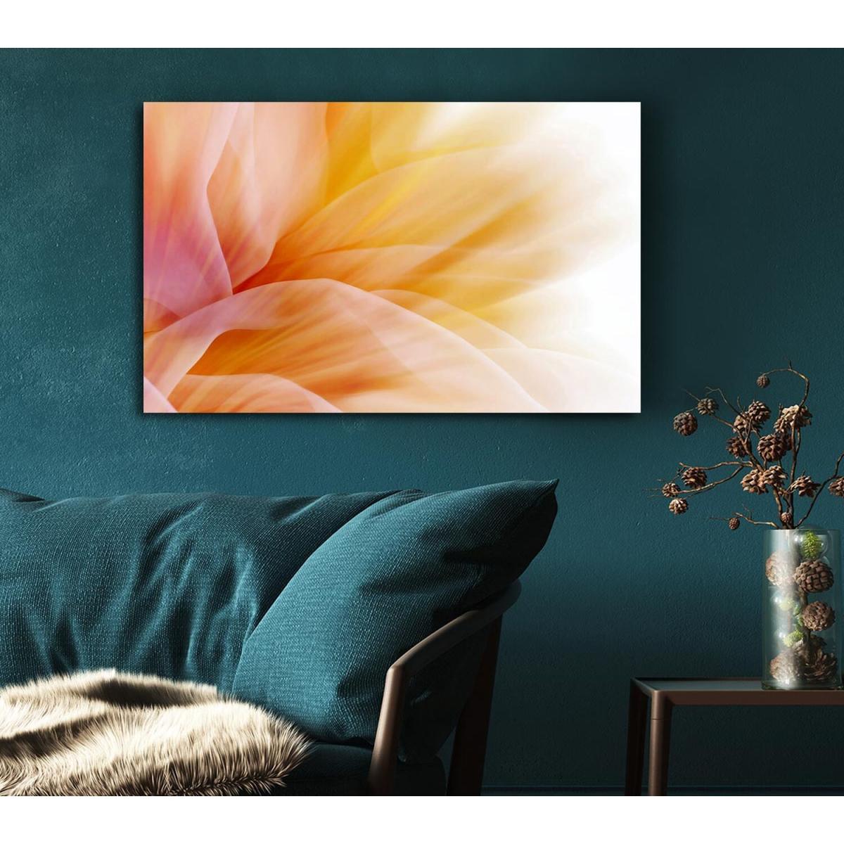 Soft Silk Reflections Canvas Print Wall Art - Yellow / 35.56cm – image 5
