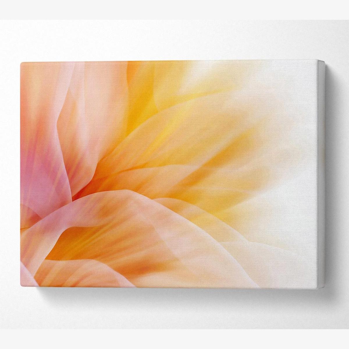 Soft Silk Reflections Canvas Print Wall Art - Yellow / 35.56cm – image 1