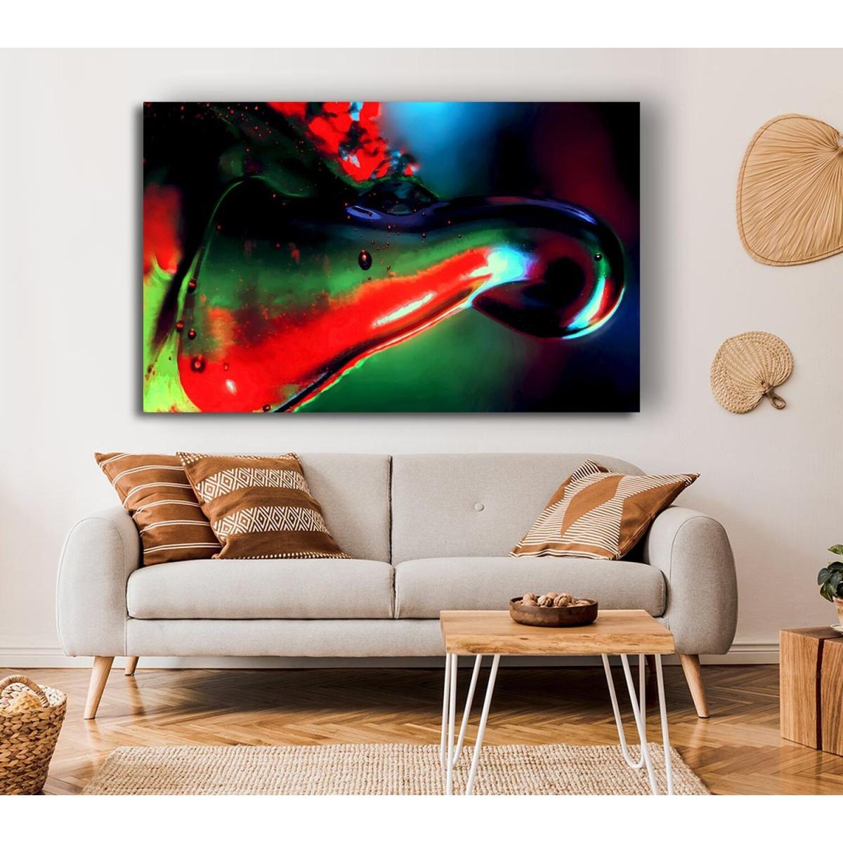 Melting Colours Canvas Print Wall Art - Yellow / 50.8cm – image 4
