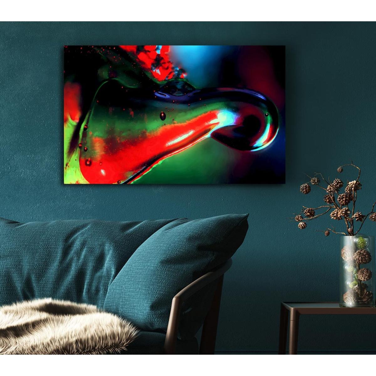 Melting Colours Canvas Print Wall Art - Yellow / 50.8cm – image 5