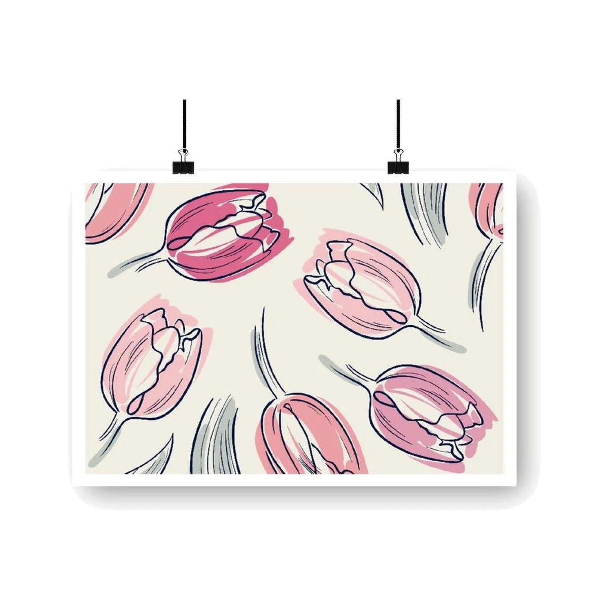 Tulips Art Print - Pink / 29.7cm