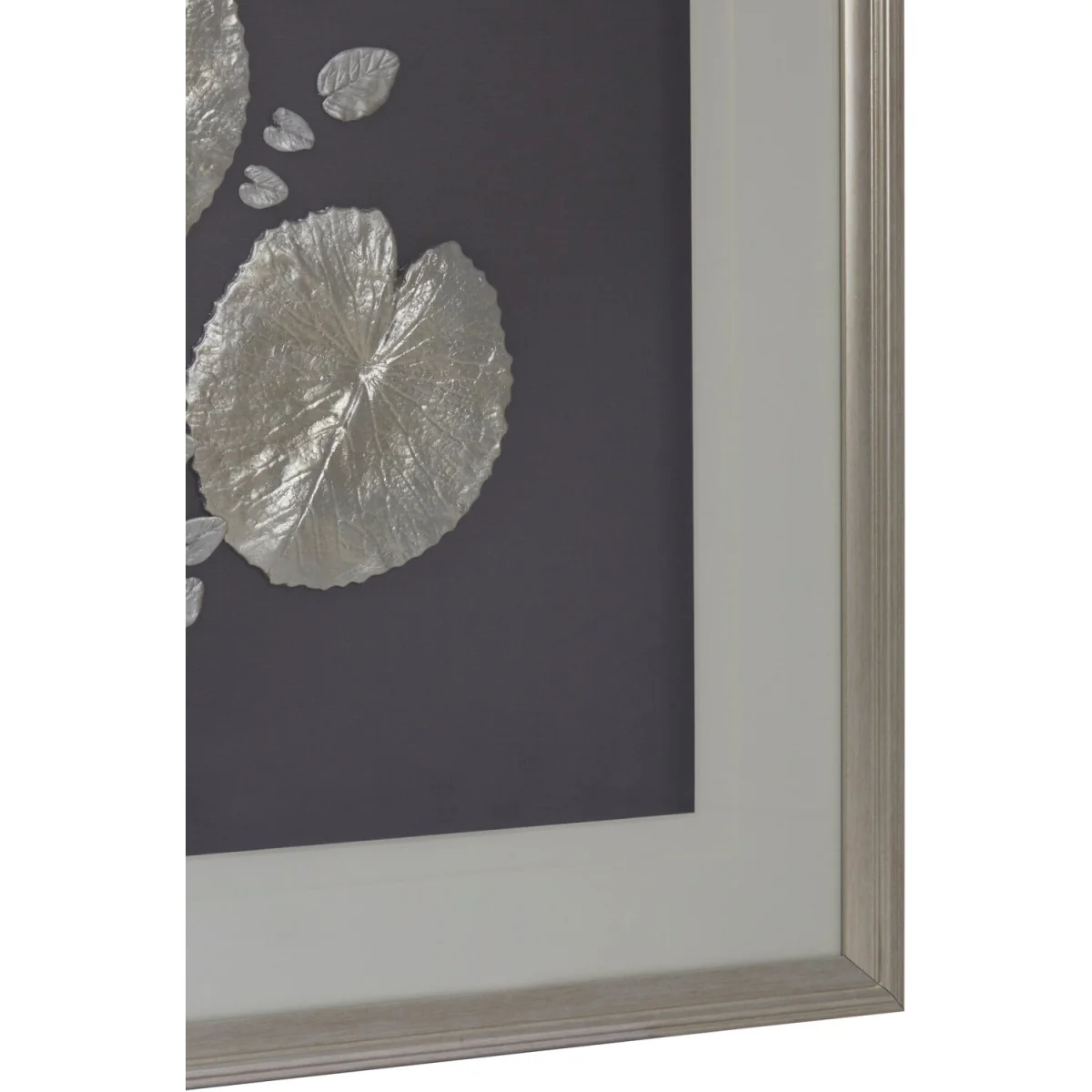 Nason Silver Leaf Design Framed Wall Art - Silver – image 3