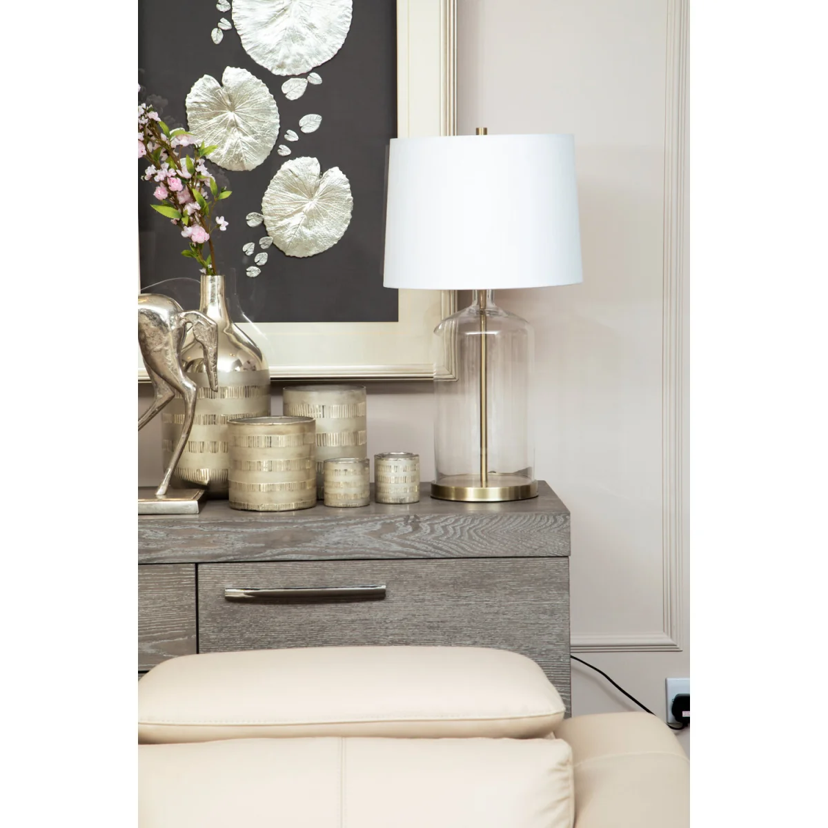 Nason Silver Leaf Design Framed Wall Art - Silver – image 5