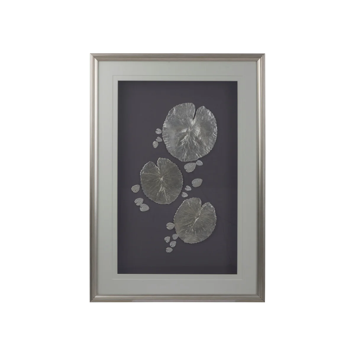 Nason Silver Leaf Design Framed Wall Art - Silver – image 1