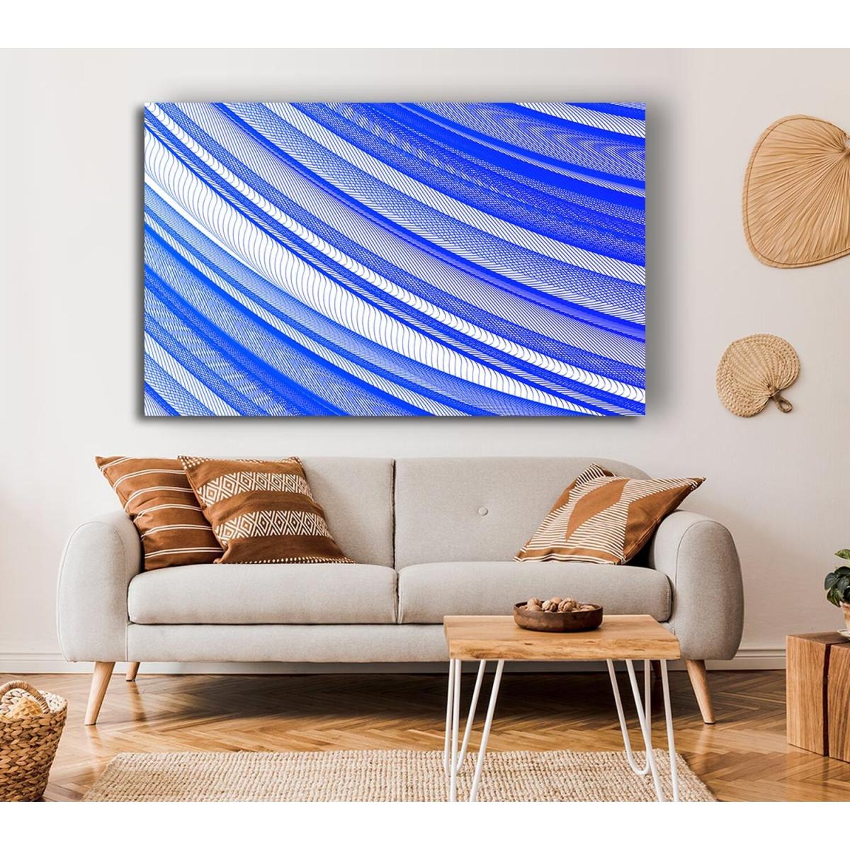 Ice Waves Canvas Print Wall Art - Yellow / 66.04cm – image 3