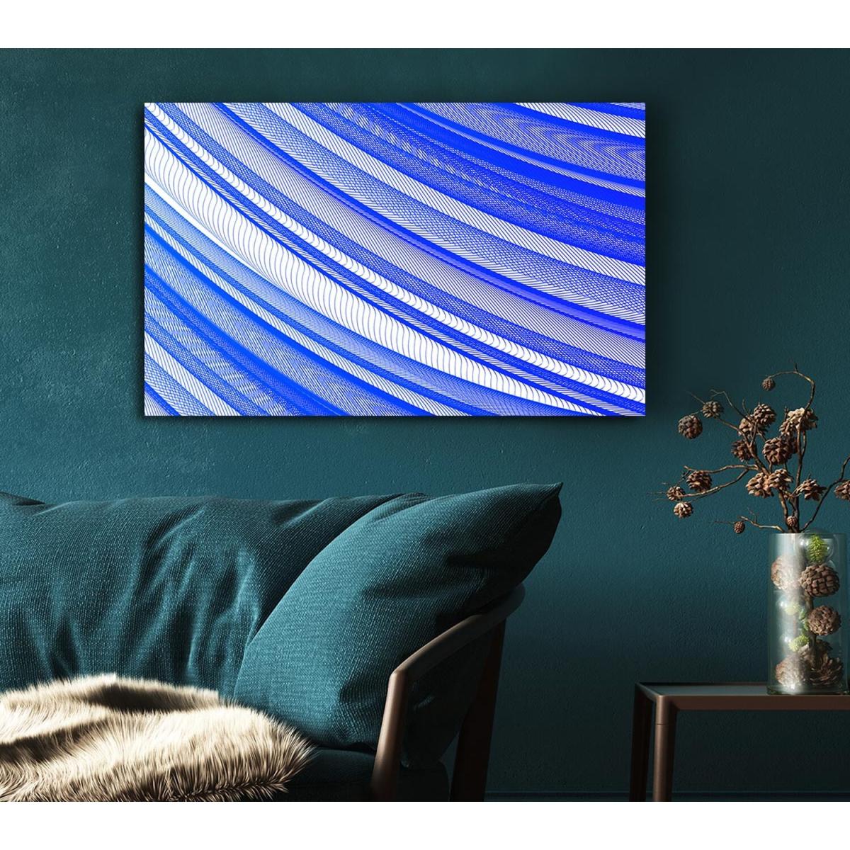 Ice Waves Canvas Print Wall Art - Yellow / 66.04cm – image 4