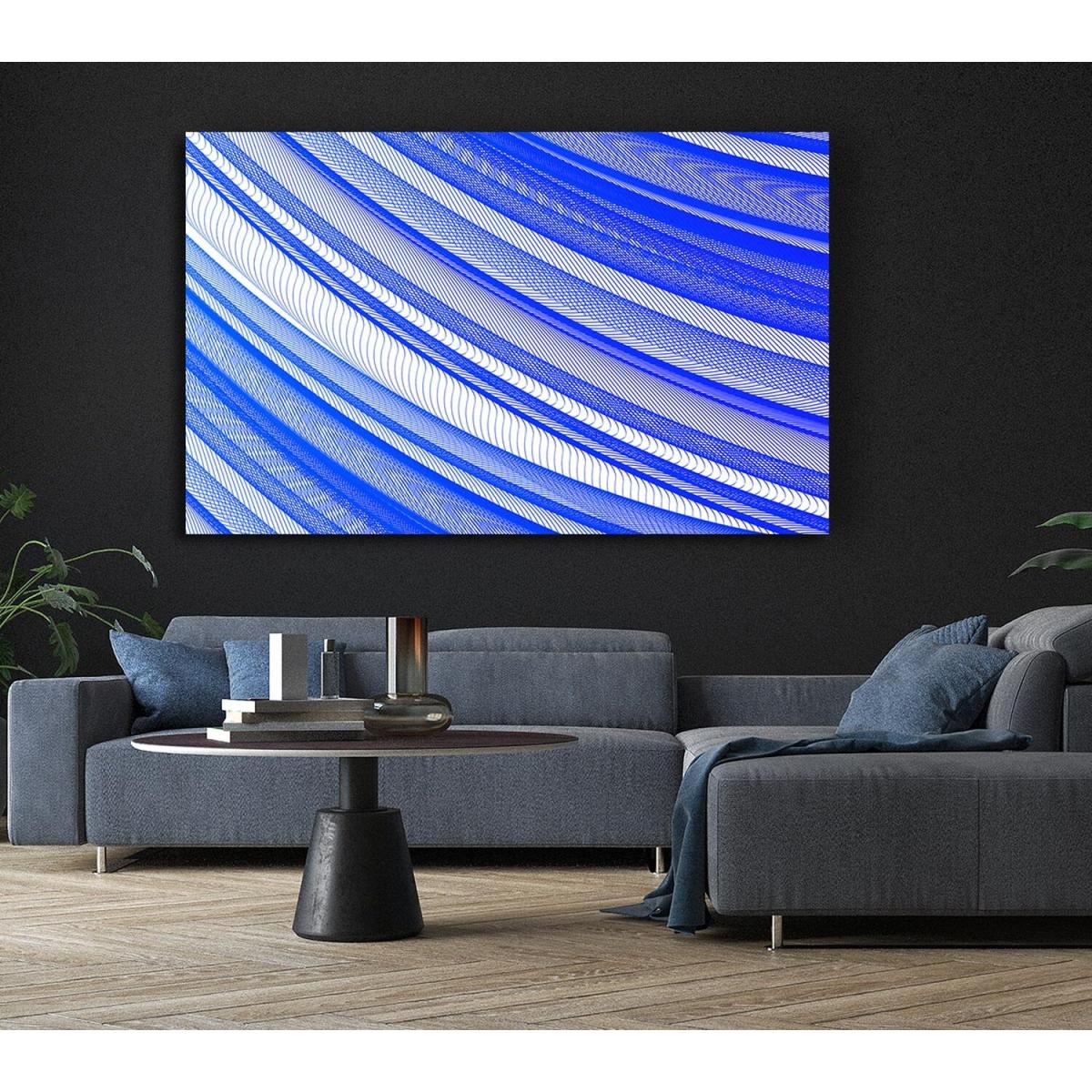 Ice Waves Canvas Print Wall Art - Yellow / 66.04cm – image 5