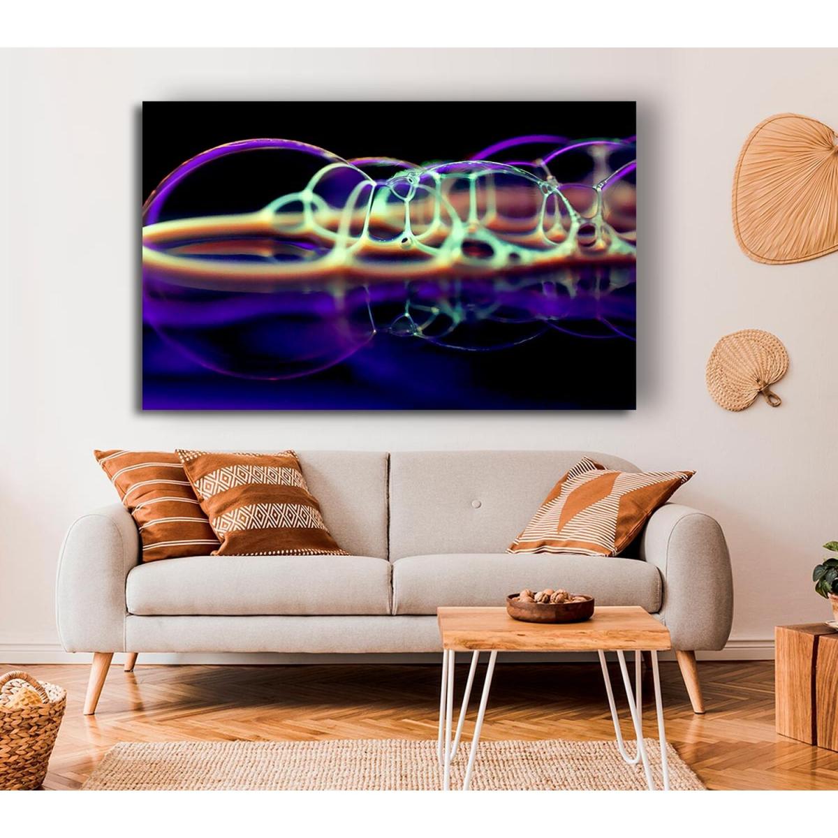 Oil Bubbles Canvas Print Wall Art - Yellow / 35.56cm – image 4