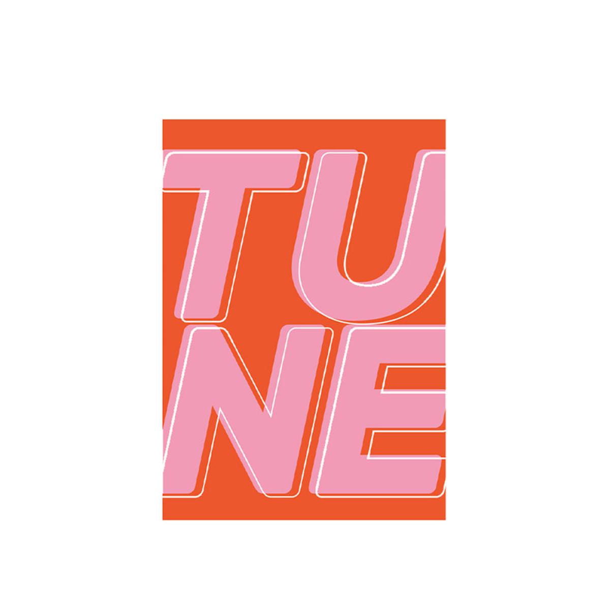 Tune By Native State A2 Typographic Art Print With Black Wooden Frame – image 2