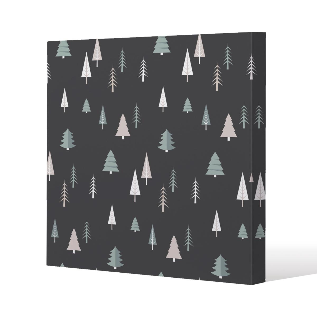 Christmas Winter Forest Gallery Canvas - Black / 90cm – image 2