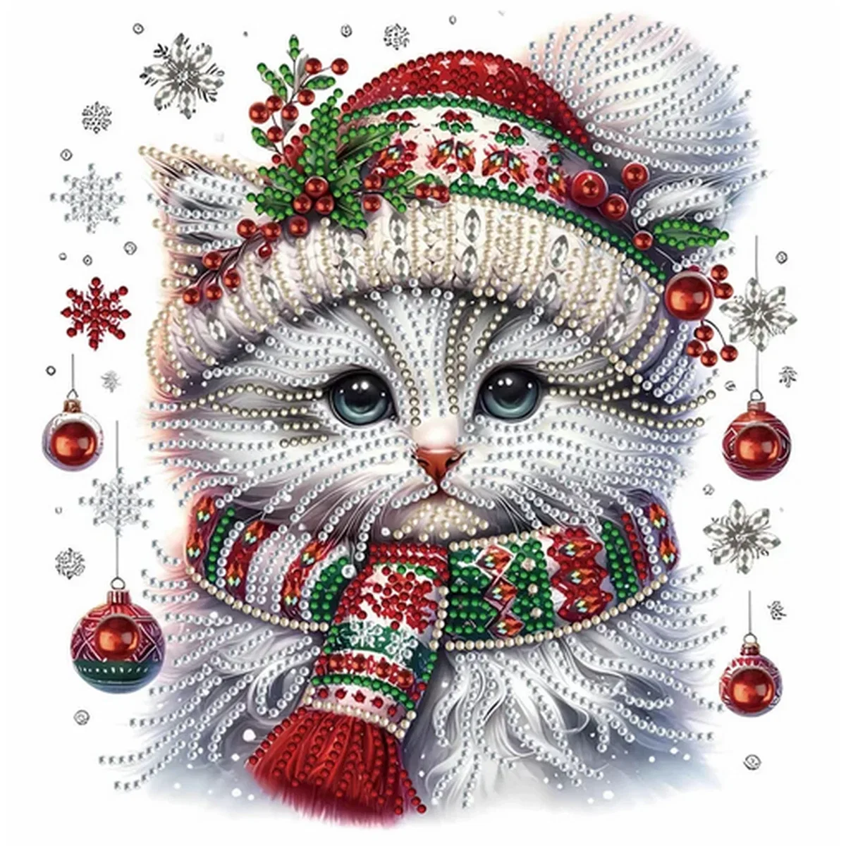 Christmas Kitten Diamond Art Canvas Painting - multi – image 11