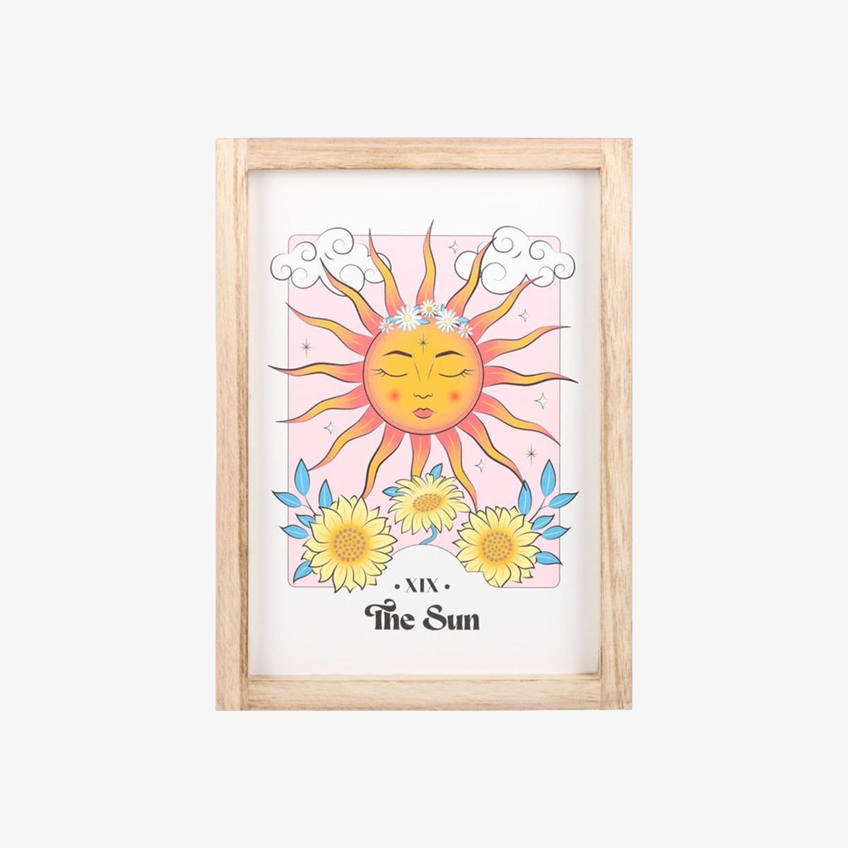 Radiant Sun Framed Wall Art Print For Cheerful Spaces - Multicolor
