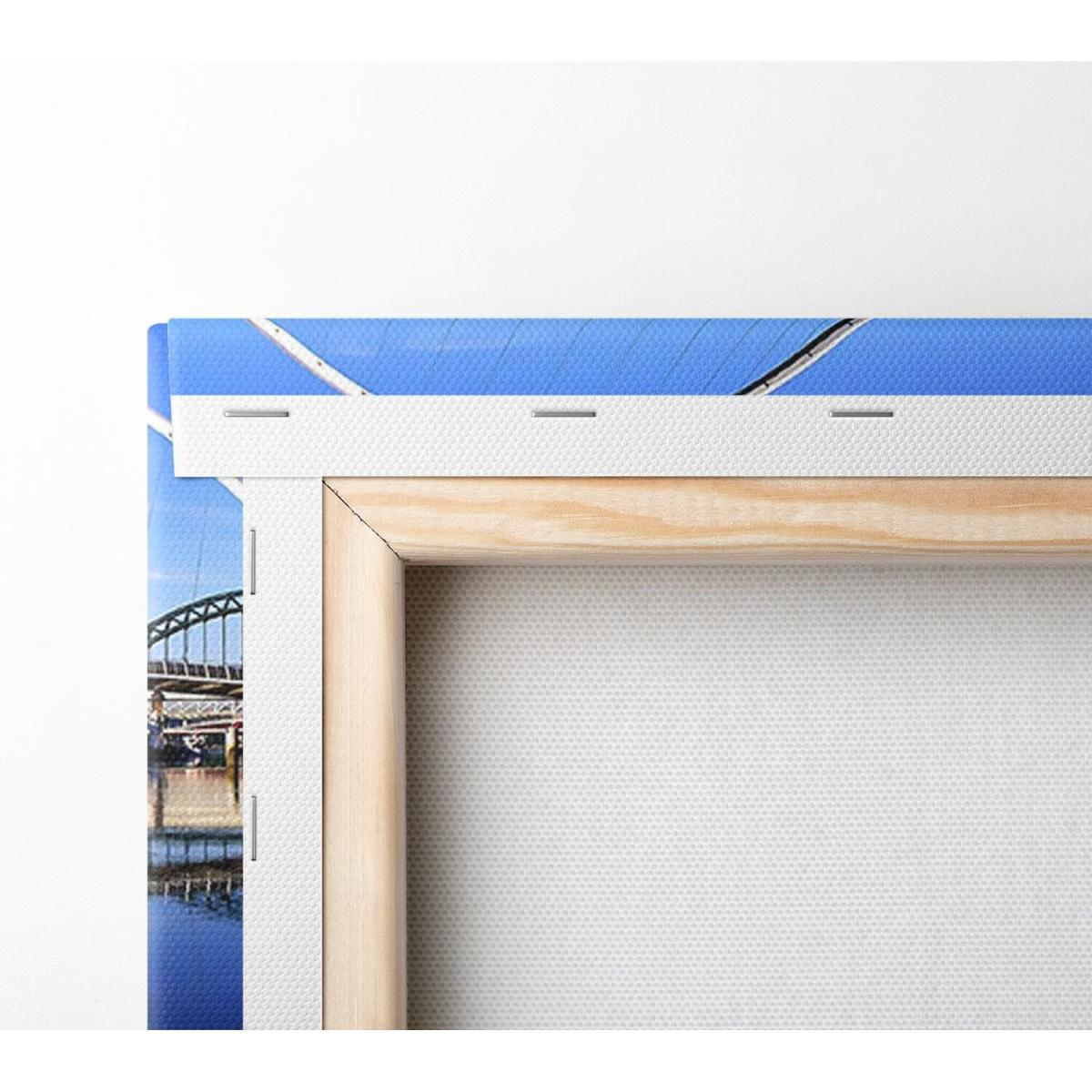 Millennium Bridge Newcastle England Canvas Print Wall Art - Yellow / 35.56cm – image 3