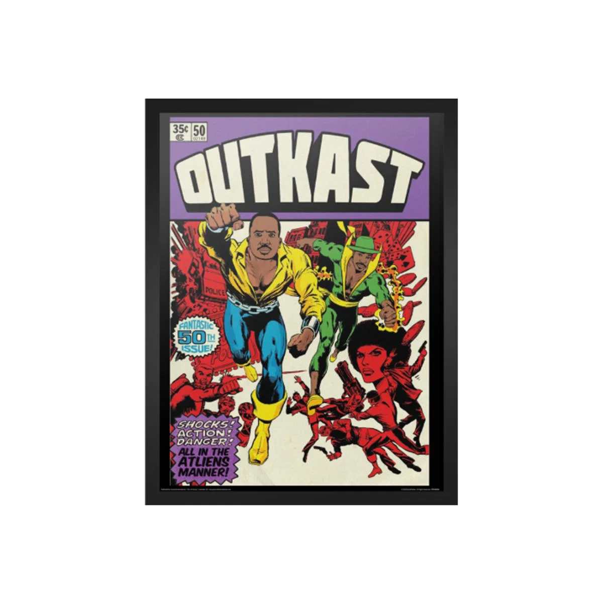 Dangerous MCs OutKast Framed Print 30x40cm - colorful