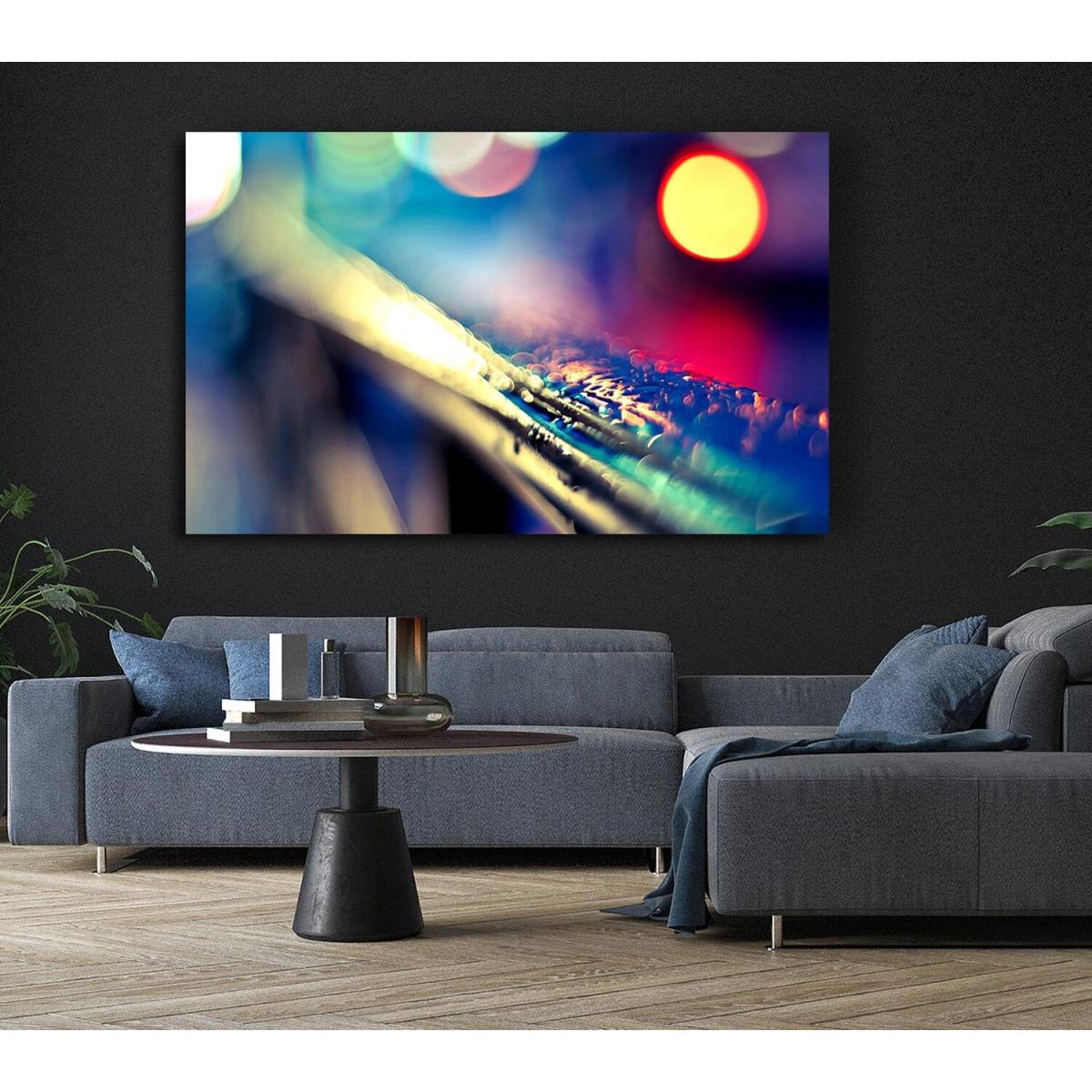 Rain In The Night Canvas Print Wall Art - Yellow / 35.56cm – image 4