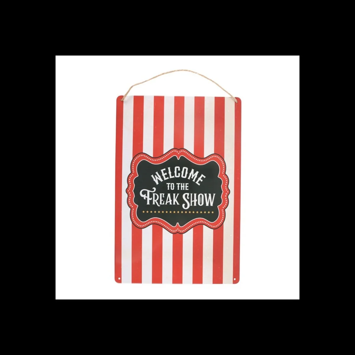 Freak Show Metal Hanging Sign Set with Circus Stripes - Multi – image 2