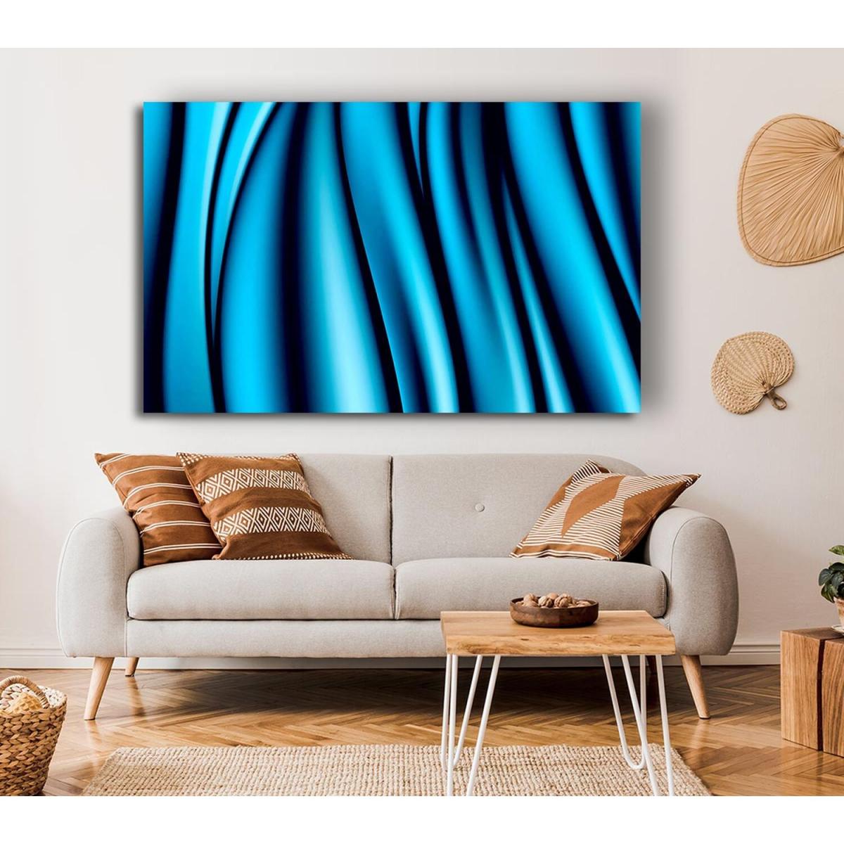 Blue Ice Sculptor Canvas Print Wall Art - Yellow / 101.6cm – image 4