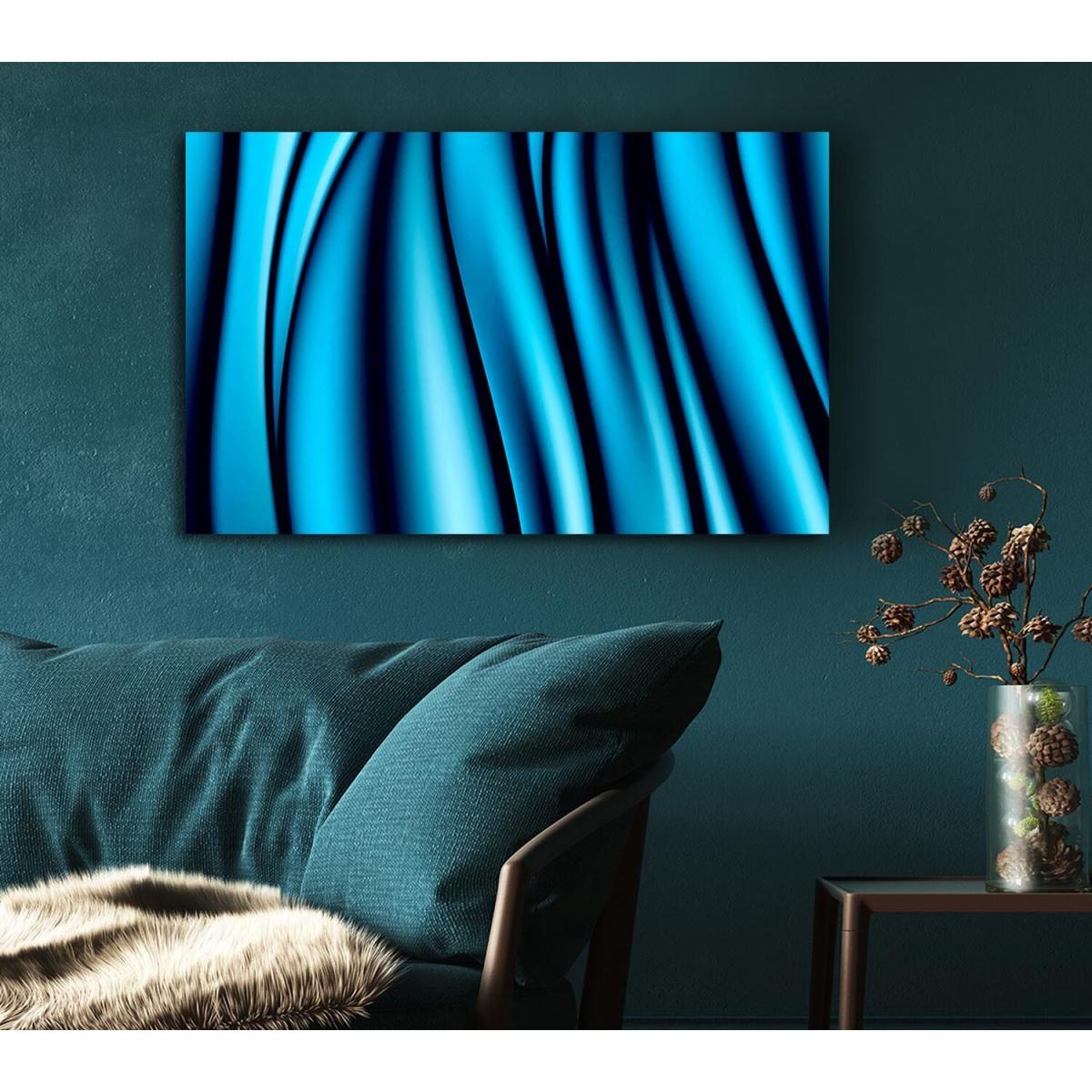 Blue Ice Sculptor Canvas Print Wall Art - Yellow / 101.6cm – image 5
