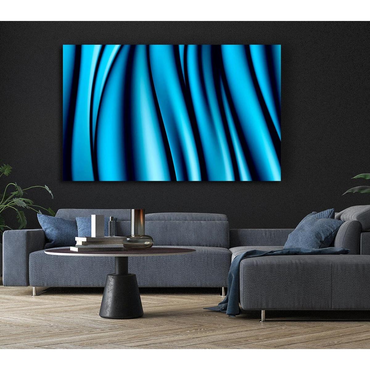 Blue Ice Sculptor Canvas Print Wall Art - Yellow / 101.6cm – image 6