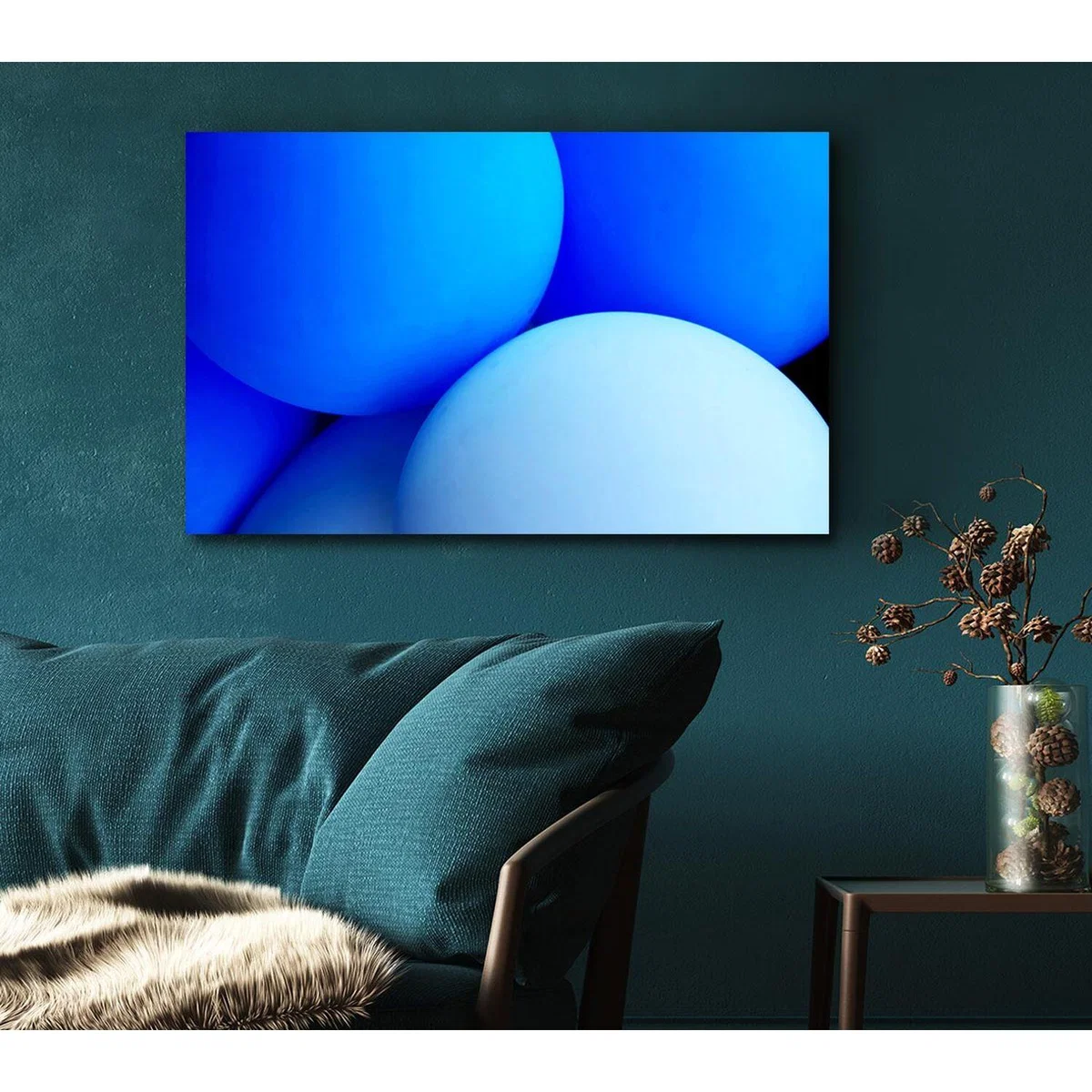 Pastel Blue Dream Canvas Print Wall Art - Yellow / 101.6cm – image 5