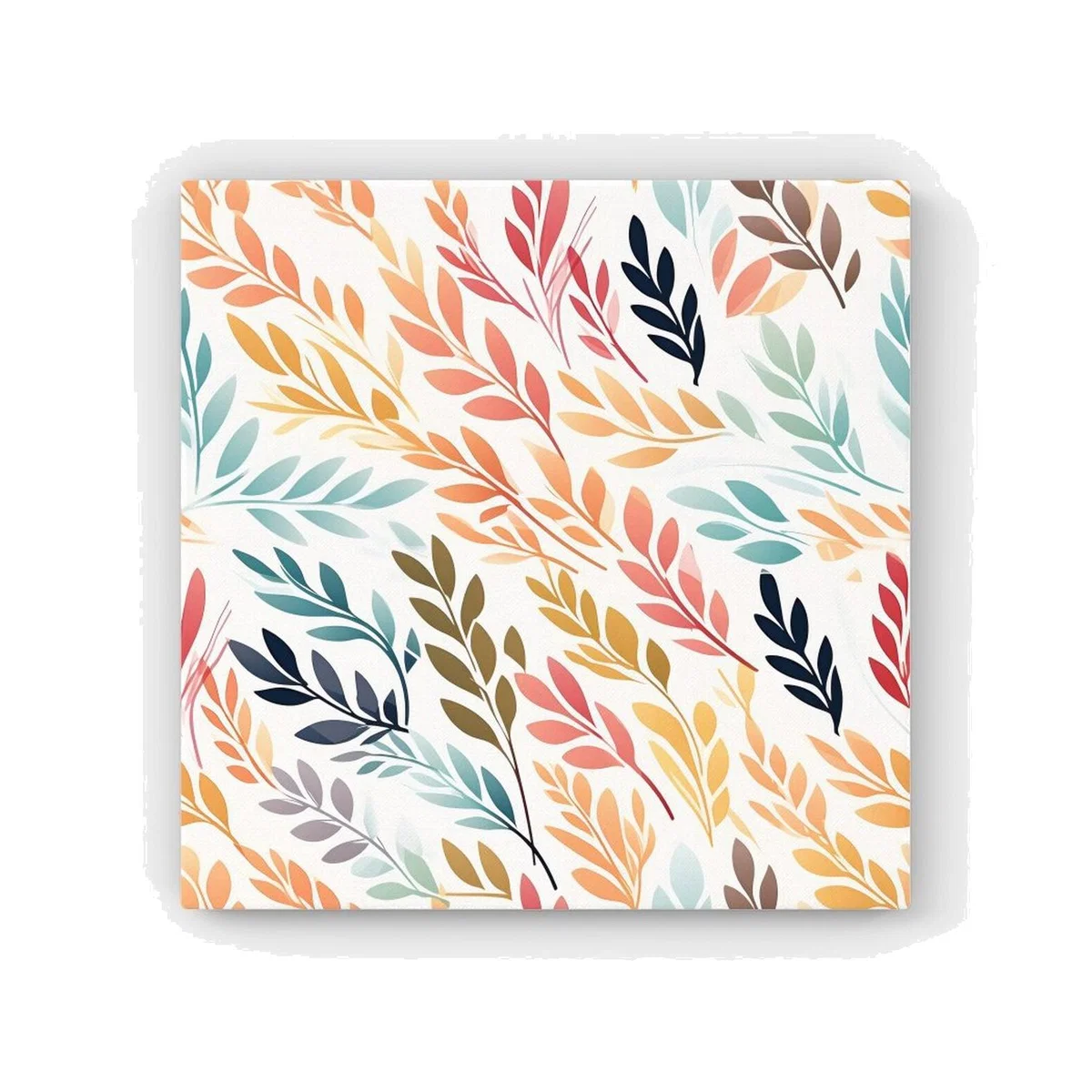 Colouful Sping Leaves HD Metal Print - Orange / 30cm