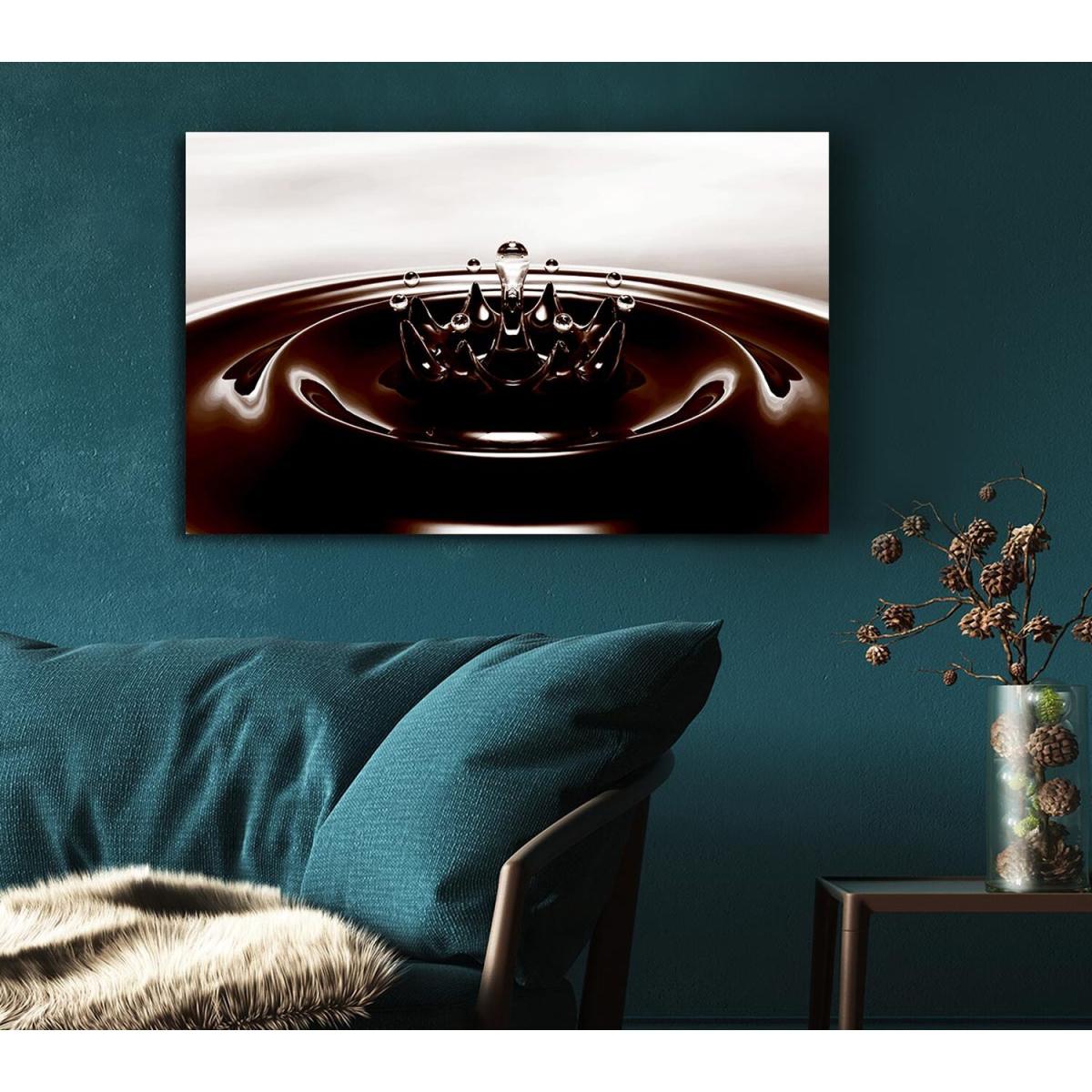 Diamond Splash Chocolate Canvas Print Wall Art - Yellow / 50.8cm – image 4