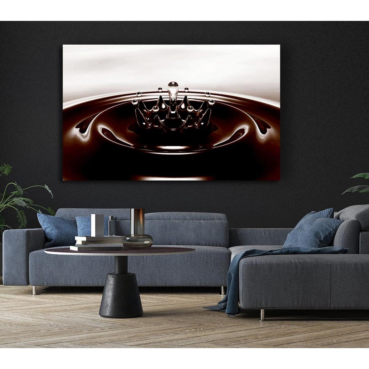 Diamond Splash Chocolate Canvas Print Wall Art - Yellow / 50.8cm – image 5