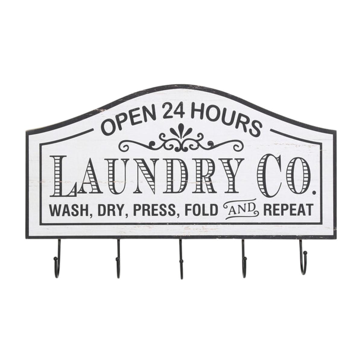 Self Service Laundry Hook Wall Plaque – image 1