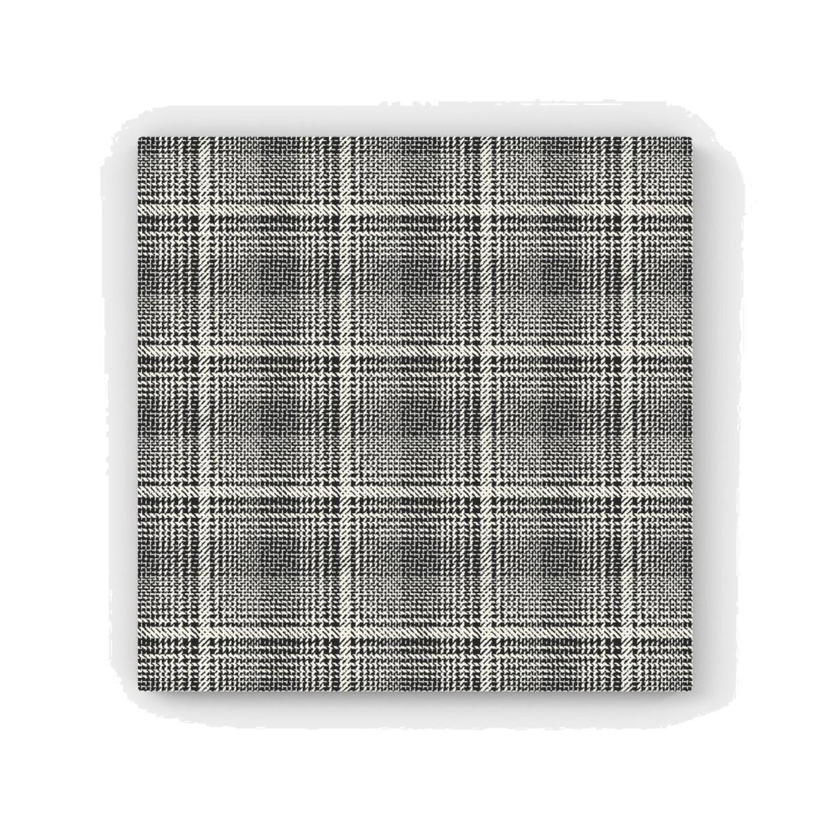 Monochrome Textured Checked Pattern HD Metal Print - Grey / 56cm