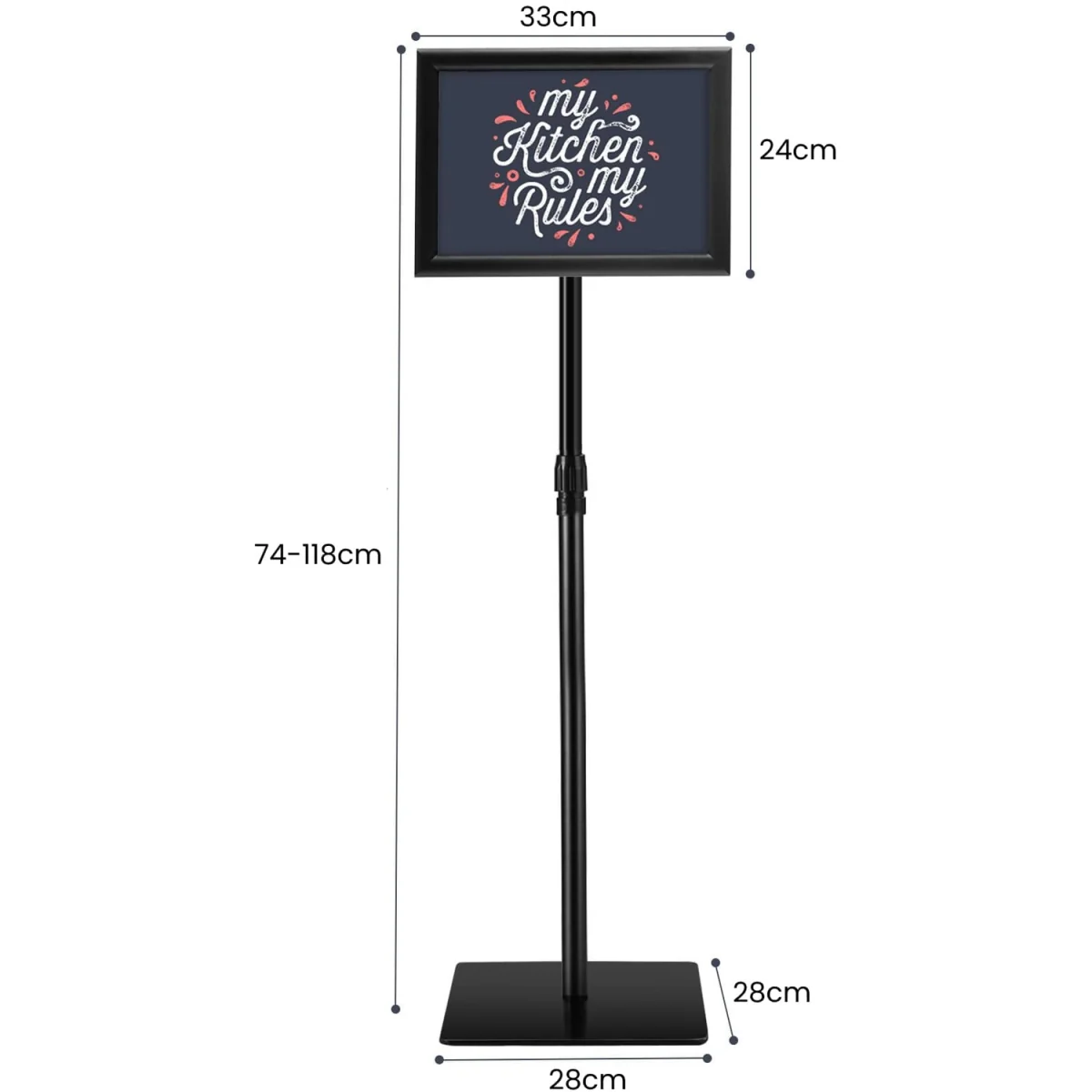 Adjustable Floor Poster Sign Stand - Black – image 11