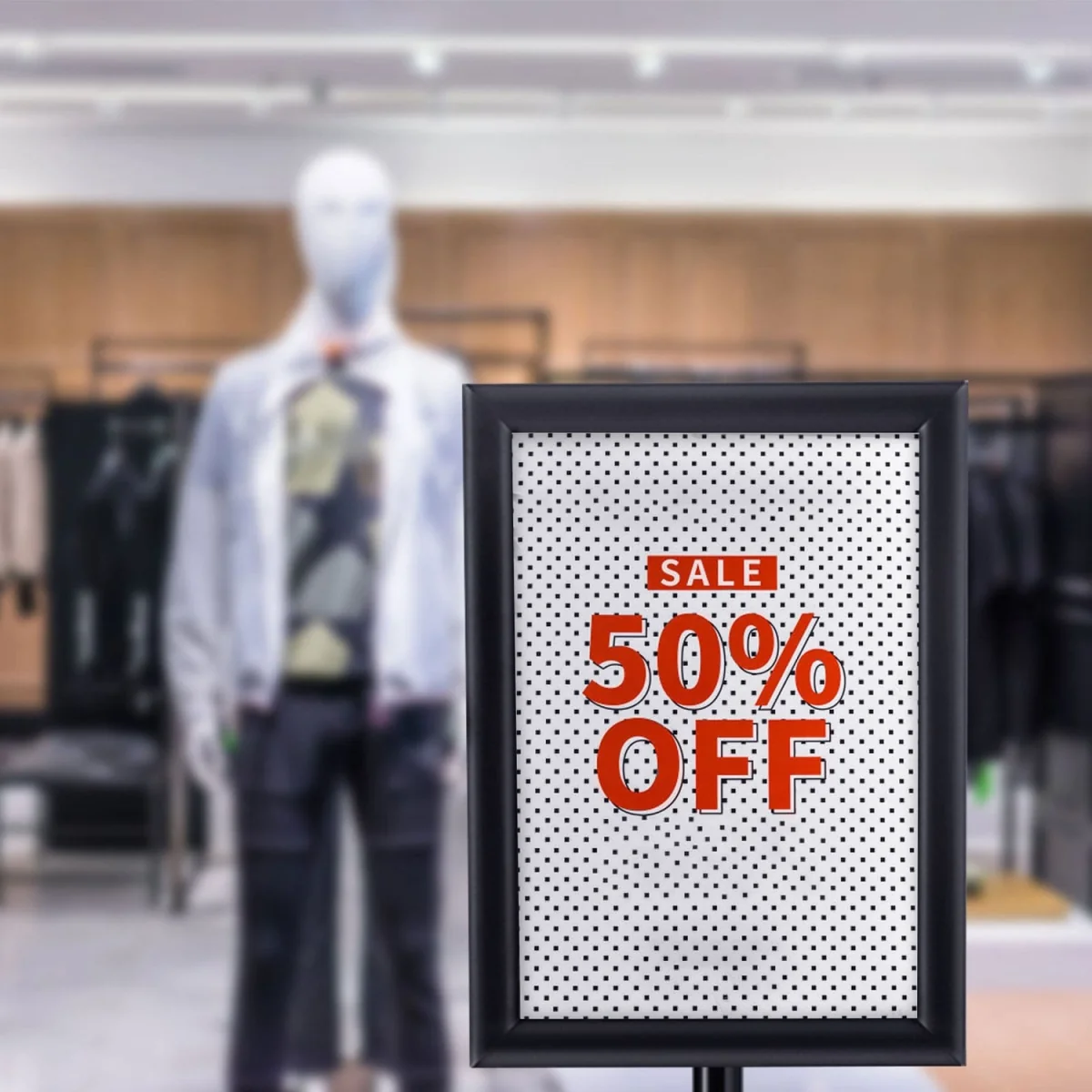 Adjustable Floor Poster Sign Stand - Black – image 4