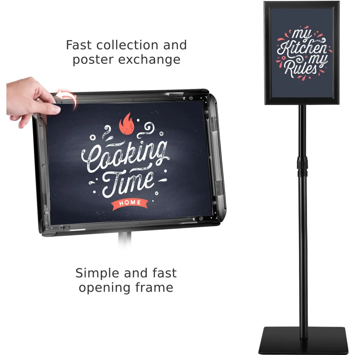 Adjustable Floor Poster Sign Stand - Black – image 5
