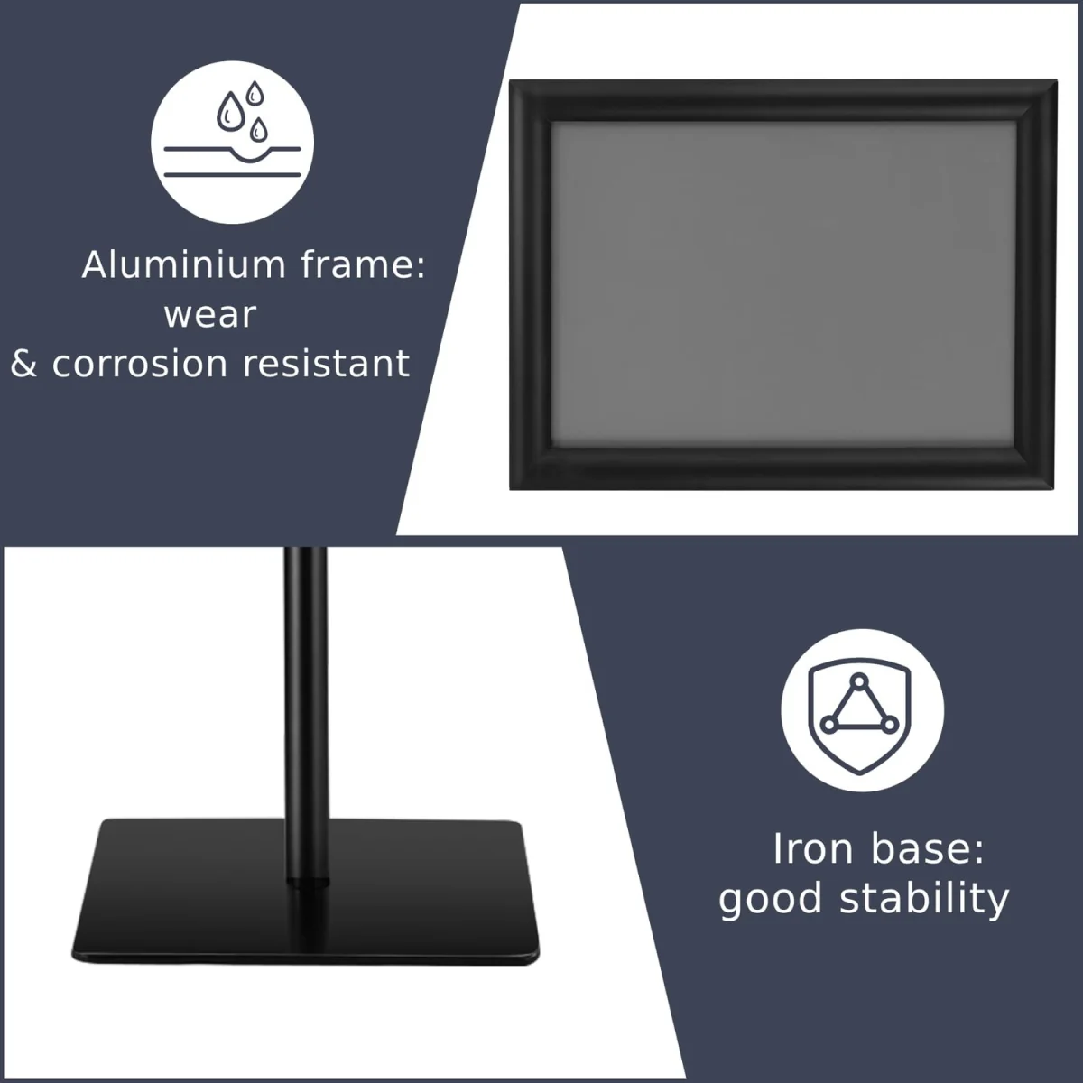 Adjustable Floor Poster Sign Stand - Black – image 6