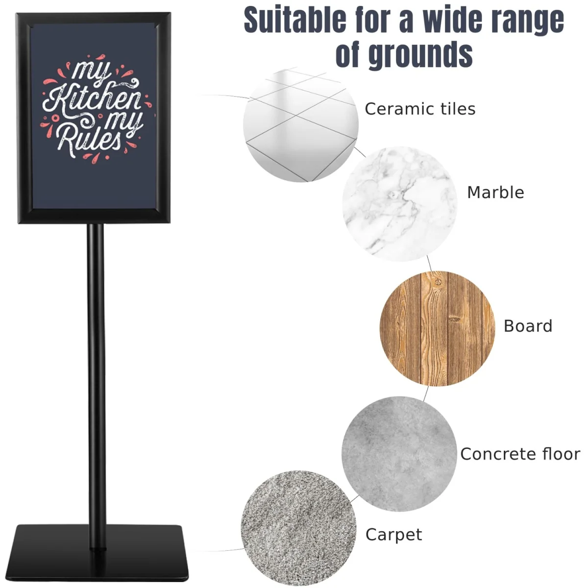 Adjustable Floor Poster Sign Stand - Black – image 8