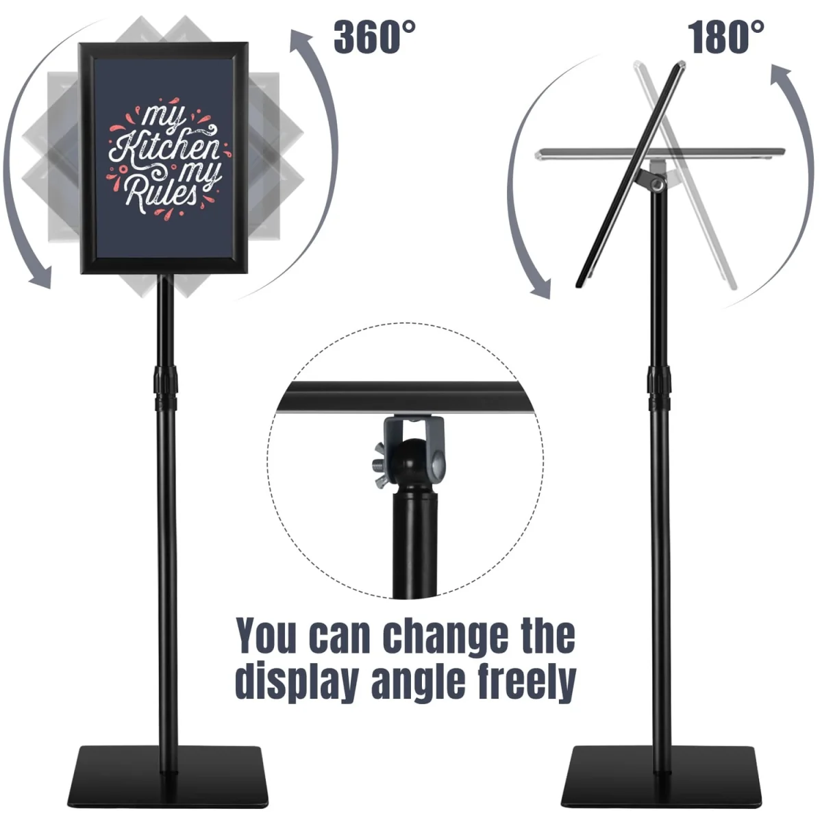 Adjustable Floor Poster Sign Stand - Black – image 9