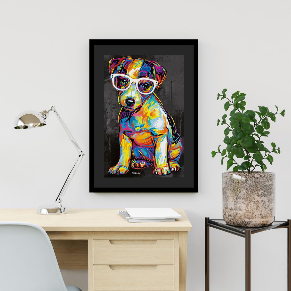 Floyd the Dog Framed Wall Art - Black / 43.5cm – image 3