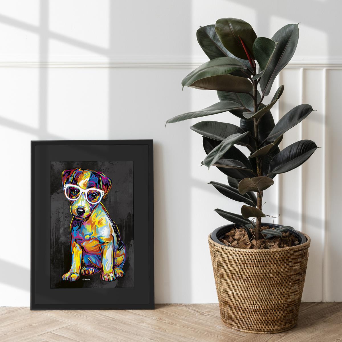 Floyd the Dog Framed Wall Art - Black / 43.5cm – image 4