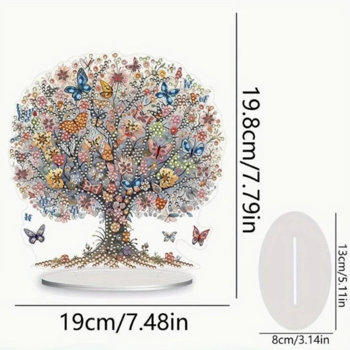 Floral Butterfly Tree Diamond Painting Art Kit - Multi – image 5
