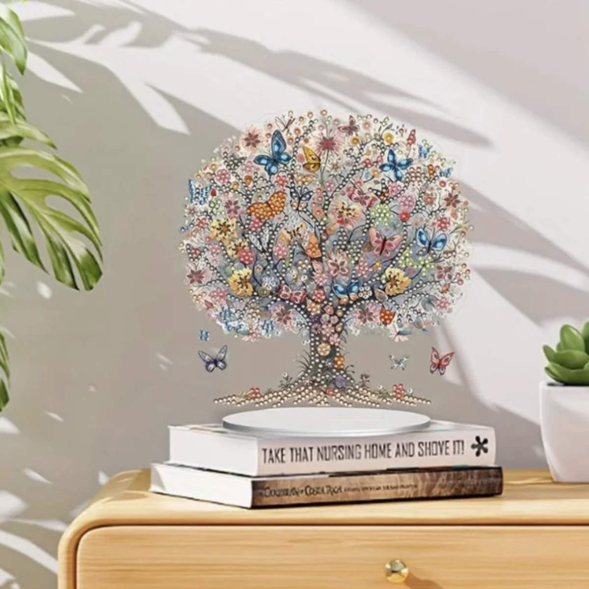 Floral Butterfly Tree Diamond Painting Art Kit - Multi – image 6