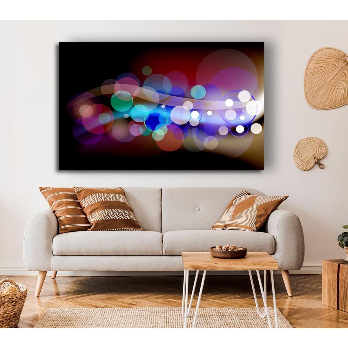 Circles Of Creation Canvas Print Wall Art - Yellow / 81.28cm – image 4