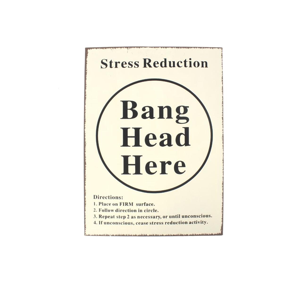 Frustration-Relief Bang Head Sign - Yellow