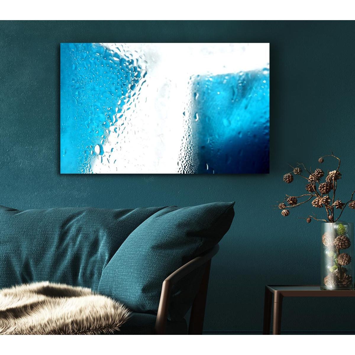 Condensation On Glass Canvas Print Wall Art - Yellow / 81.28cm – image 5
