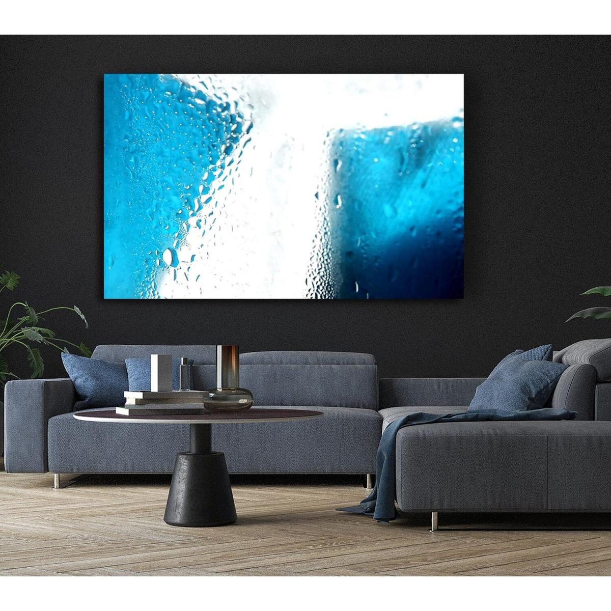 Condensation On Glass Canvas Print Wall Art - Yellow / 81.28cm – image 6