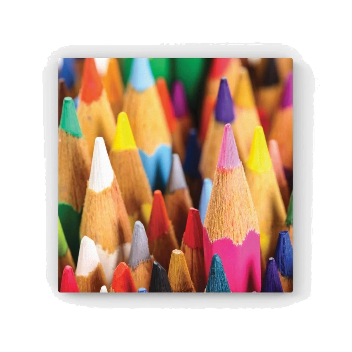 Colouring Pencils HD Metal Print - Pink / 56cm