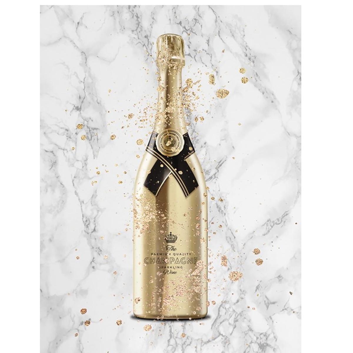 Foiled Champagne Bottle Canvas – image 2