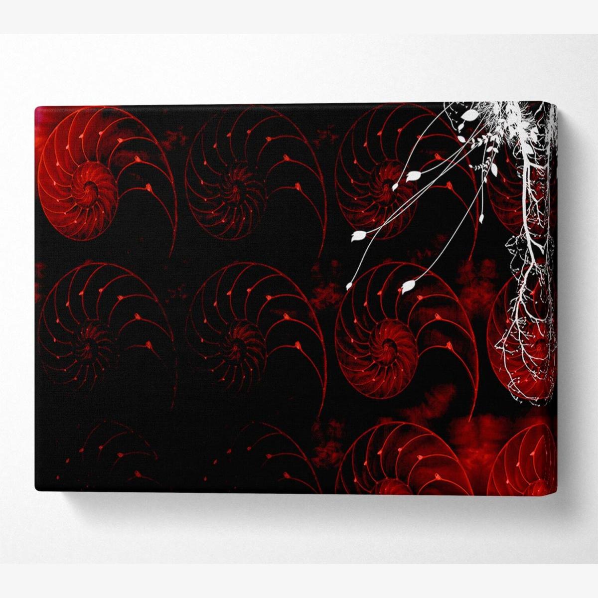Red Shell Delight Canvas Print Wall Art - Yellow / 101.6cm – image 1