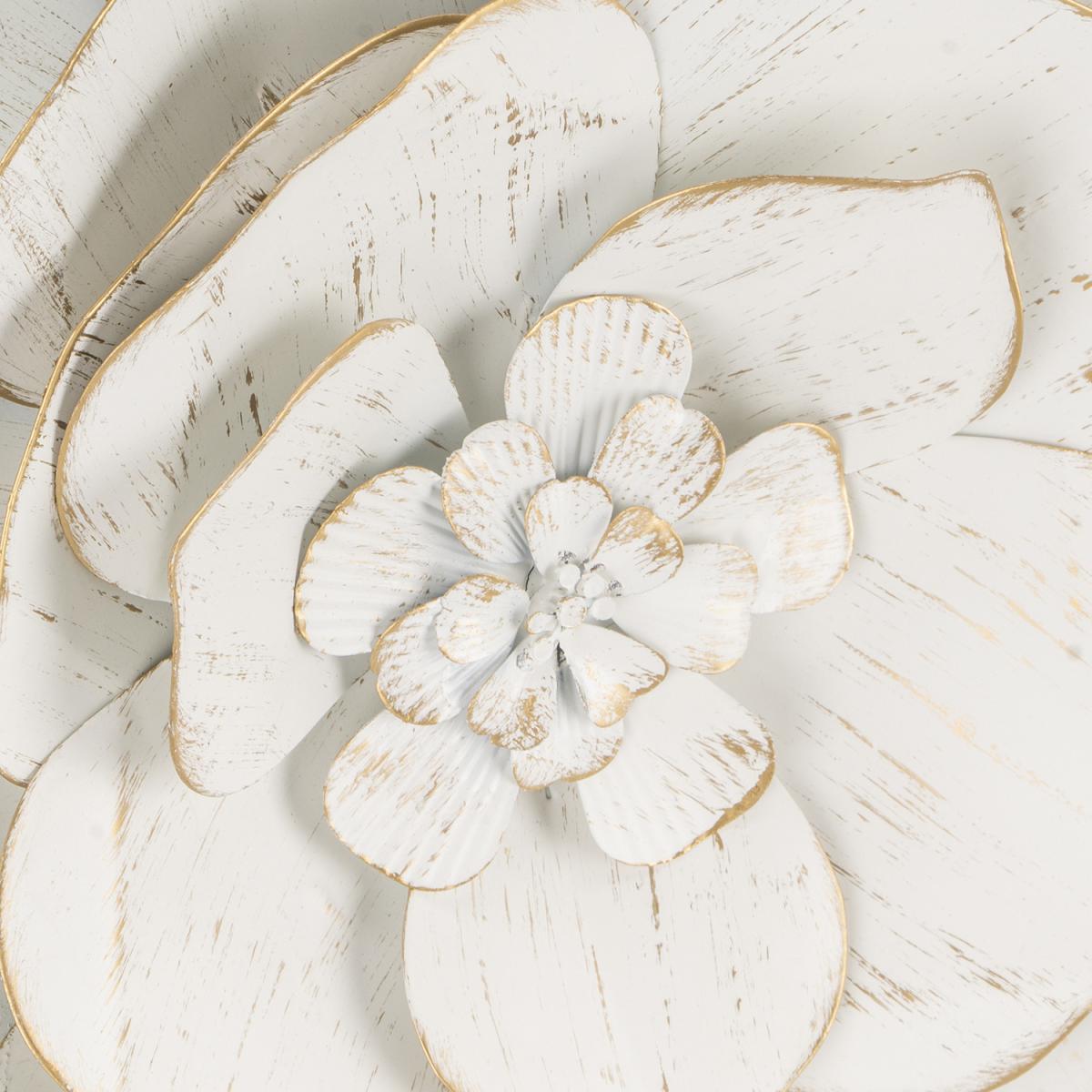 Metal Flower Wall Decor - White / Large – image 3