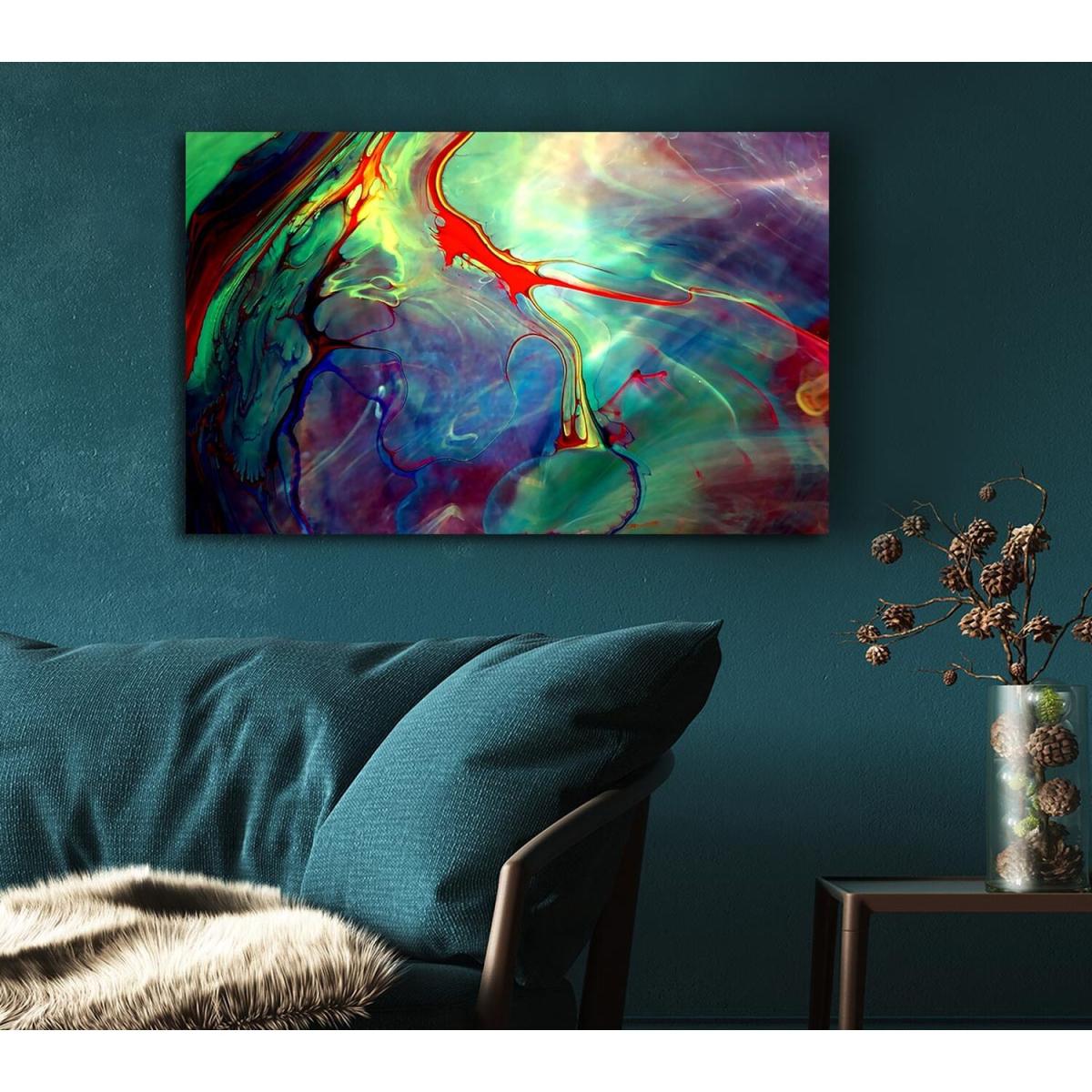 Mixed Paint Colors Canvas Print Wall Art - Yellow / 81.28cm – image 5