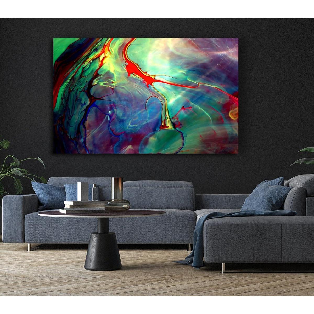 Mixed Paint Colors Canvas Print Wall Art - Yellow / 81.28cm – image 6