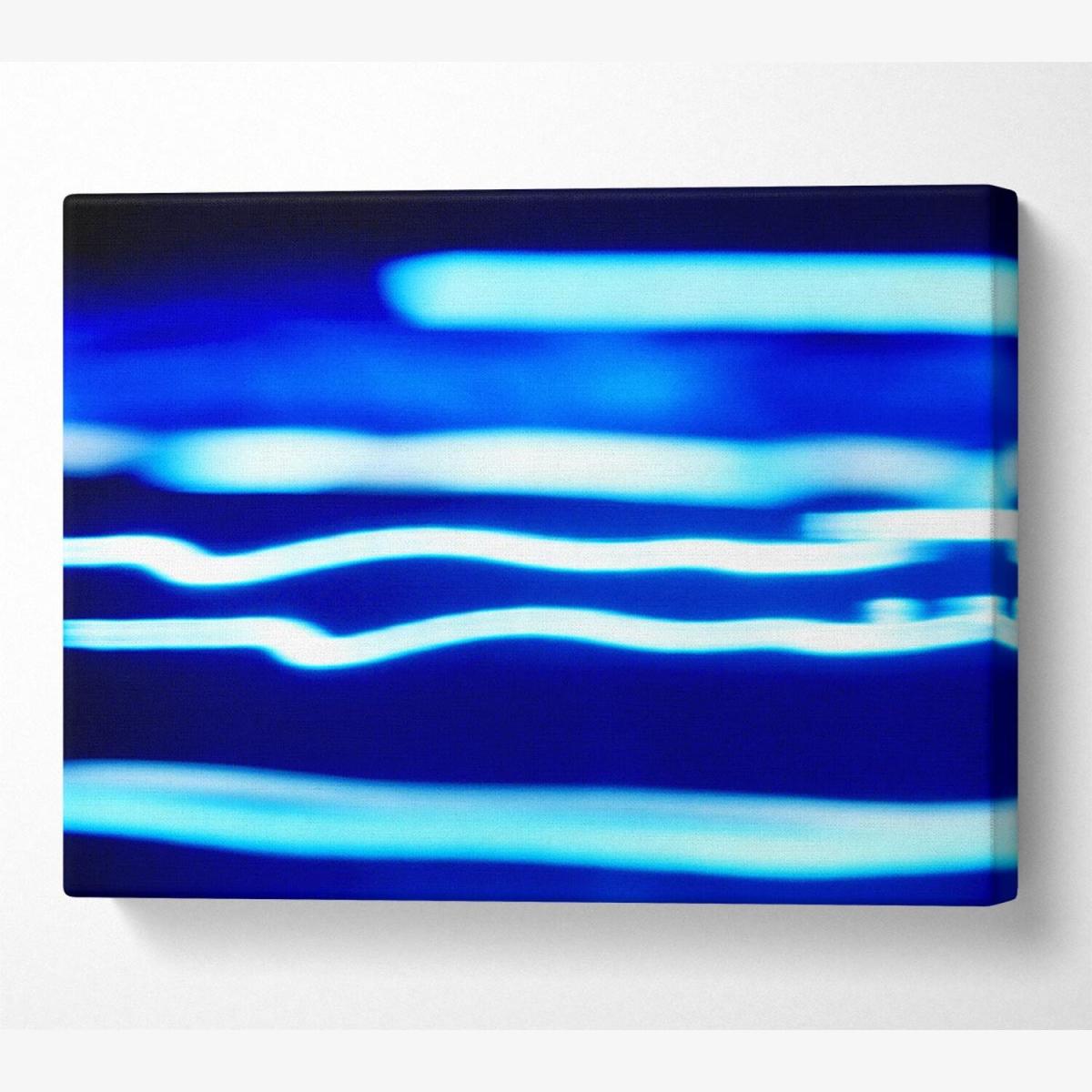 Blue Ripples Of Light Canvas Print Wall Art - Yellow / 66.04cm – image 1